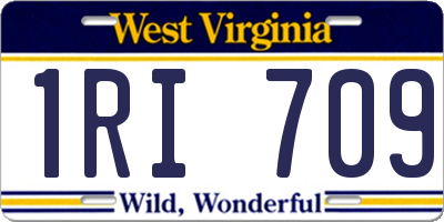 WV license plate 1RI709