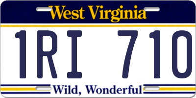 WV license plate 1RI710
