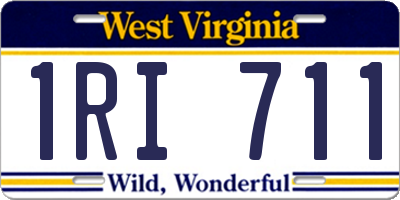 WV license plate 1RI711