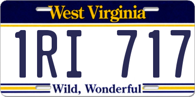 WV license plate 1RI717