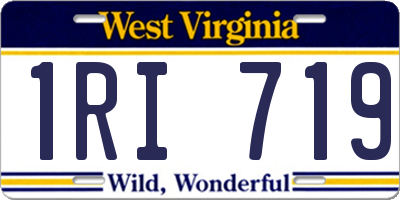 WV license plate 1RI719