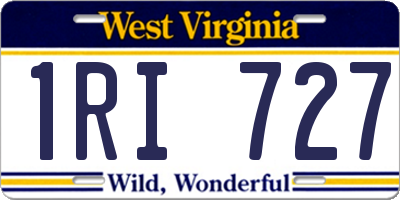 WV license plate 1RI727
