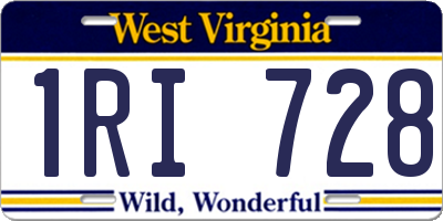 WV license plate 1RI728