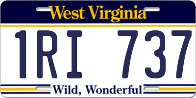 WV license plate 1RI737