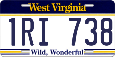 WV license plate 1RI738