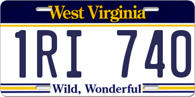 WV license plate 1RI740