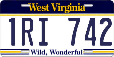 WV license plate 1RI742