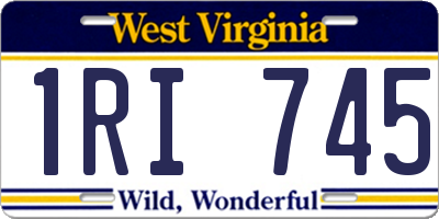 WV license plate 1RI745