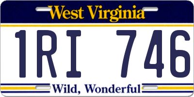 WV license plate 1RI746