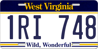 WV license plate 1RI748