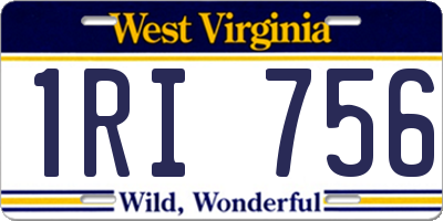 WV license plate 1RI756