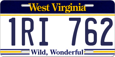 WV license plate 1RI762