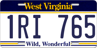 WV license plate 1RI765