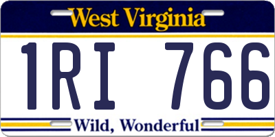 WV license plate 1RI766