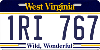 WV license plate 1RI767