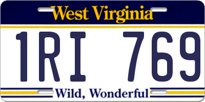 WV license plate 1RI769