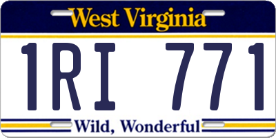 WV license plate 1RI771