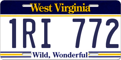 WV license plate 1RI772