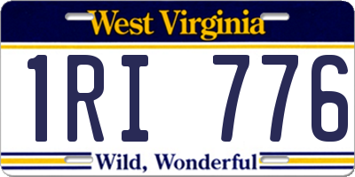 WV license plate 1RI776