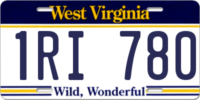 WV license plate 1RI780