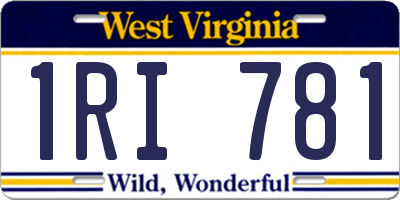 WV license plate 1RI781