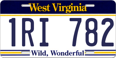 WV license plate 1RI782