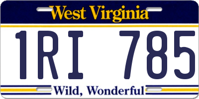 WV license plate 1RI785