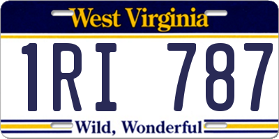 WV license plate 1RI787
