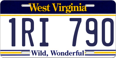 WV license plate 1RI790