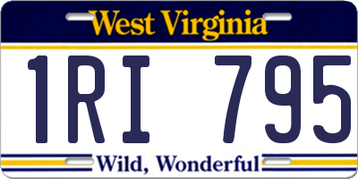 WV license plate 1RI795