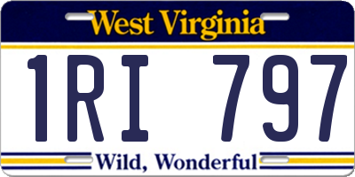 WV license plate 1RI797