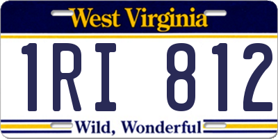 WV license plate 1RI812