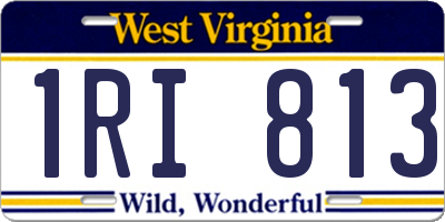 WV license plate 1RI813