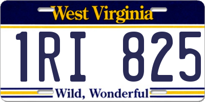WV license plate 1RI825