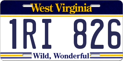 WV license plate 1RI826