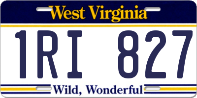 WV license plate 1RI827