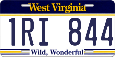 WV license plate 1RI844