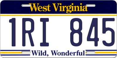 WV license plate 1RI845