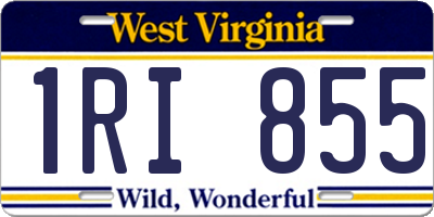 WV license plate 1RI855