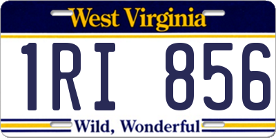 WV license plate 1RI856