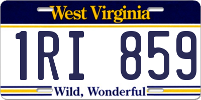 WV license plate 1RI859