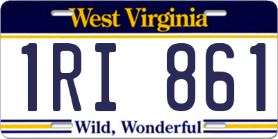 WV license plate 1RI861