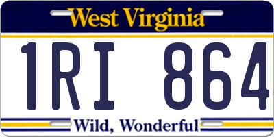 WV license plate 1RI864