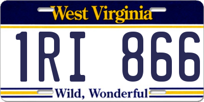 WV license plate 1RI866