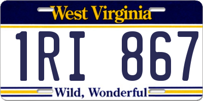 WV license plate 1RI867