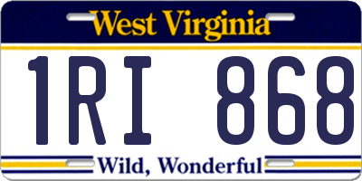 WV license plate 1RI868