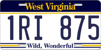 WV license plate 1RI875