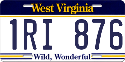 WV license plate 1RI876