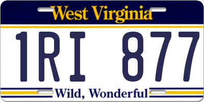 WV license plate 1RI877