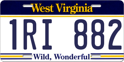 WV license plate 1RI882